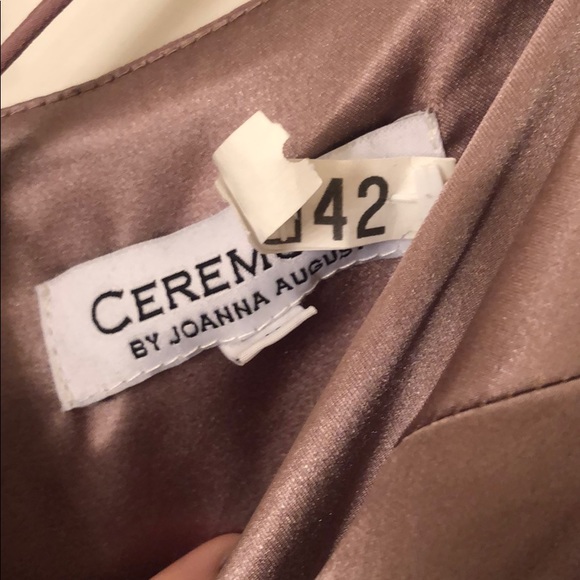 Taupe Bisque Mauve bridesmaids wrap dress - Picture 6 of 6